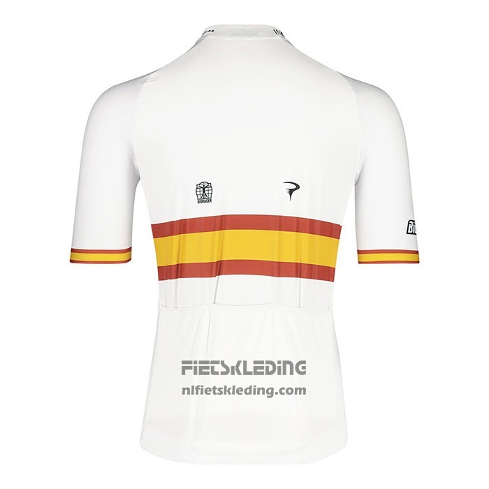 2022 Fietskleding Spanje Champion Ineos Wit Rood Korte Mouwen en Koersbroek